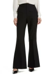 Mac Duggal Classic Crepe Flared Trouser Pant In Black