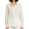 Mac Duggal Women's Georgette Button-front Shirt In Cream