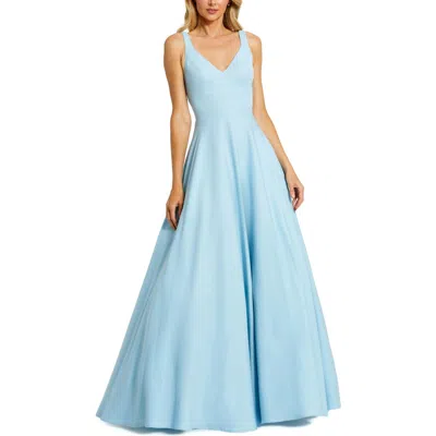 Mac Duggal Classic Sleeveless A-line Ballgown In Powder Blue