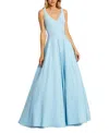 Mac Duggal Classic Sleeveless A-line Ballgown In Powder Blue
