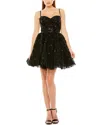 Mac Duggal Beaded Strap Bustier Sequin Mini Dress
