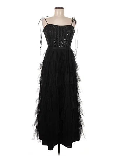 Pre-owned Mac Duggal Cocktail Dress In Black