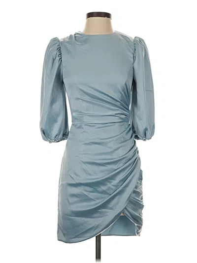 Pre-owned Mac Duggal Cocktail Dress In Blue
