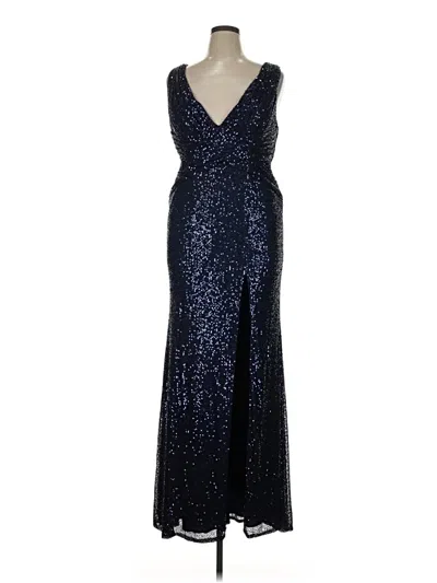 Pre-owned Mac Duggal Cocktail Dress In Blue