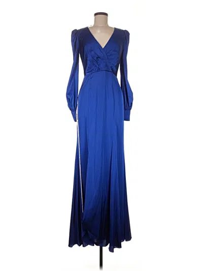 Pre-owned Mac Duggal Cocktail Dress In Blue
