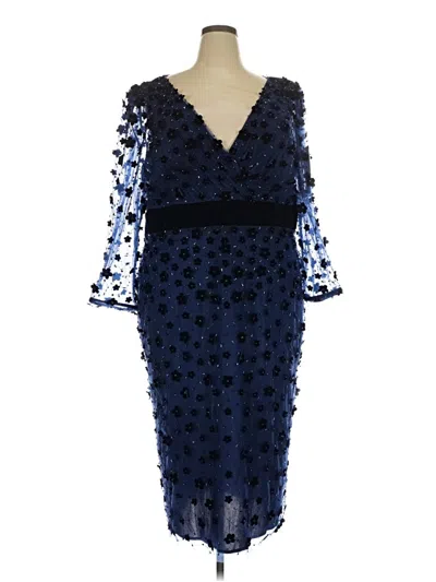 Pre-owned Mac Duggal Cocktail Dress In Blue