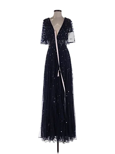 Pre-owned Mac Duggal Cocktail Dress In Blue