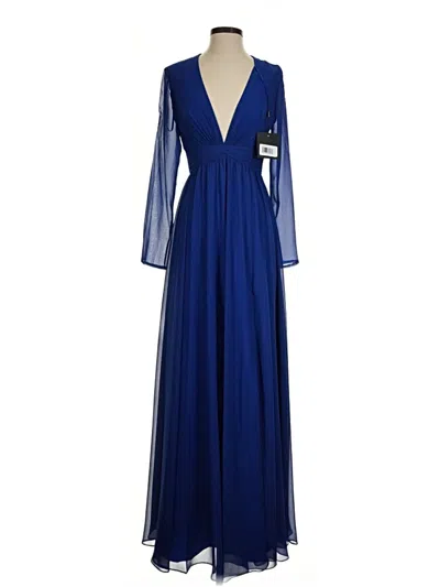 Pre-owned Mac Duggal Cocktail Dress In Blue