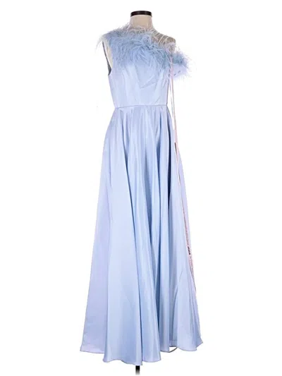 Pre-owned Mac Duggal Cocktail Dress In Blue