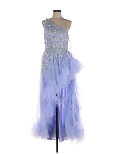 Pre-owned Mac Duggal Cocktail Dress In Blue
