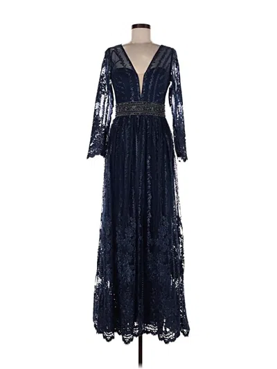 Pre-owned Mac Duggal Cocktail Dress In Blue
