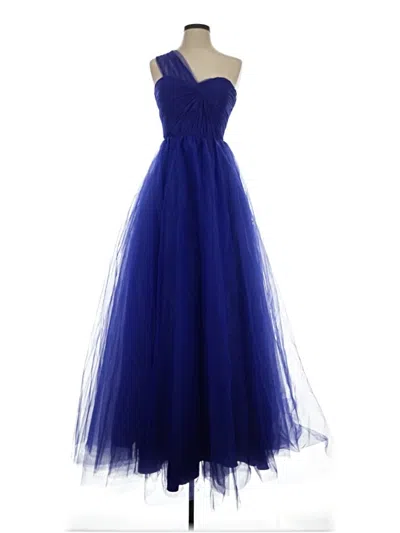 Pre-owned Mac Duggal Cocktail Dress In Blue