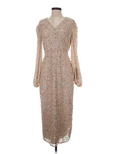 Pre-owned Mac Duggal Cocktail Dress In Brown