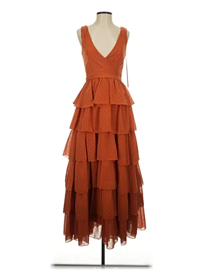 Pre-owned Mac Duggal Cocktail Dress In Brown