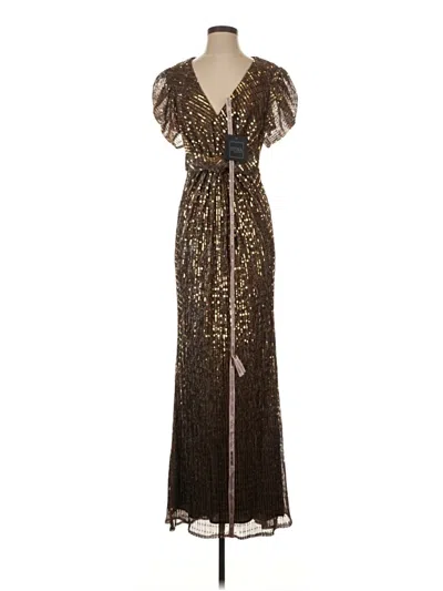 Pre-owned Mac Duggal Cocktail Dress In Brown