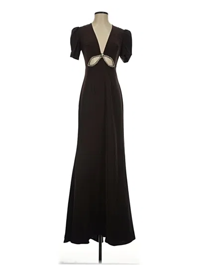 Pre-owned Mac Duggal Cocktail Dress In Brown