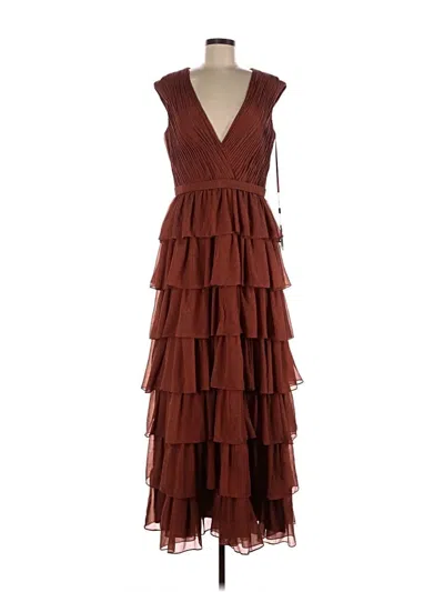 Pre-owned Mac Duggal Cocktail Dress In Brown