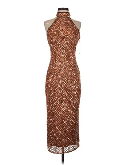 Pre-owned Mac Duggal Cocktail Dress In Brown