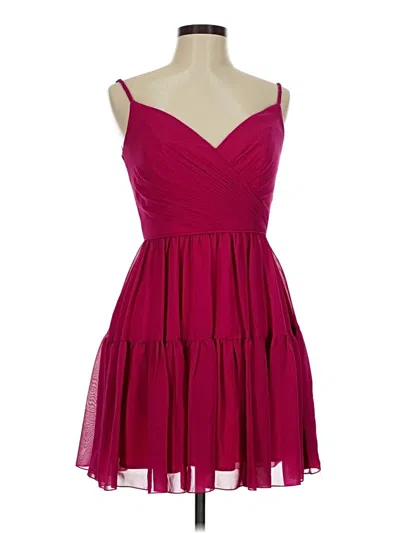Pre-owned Mac Duggal Cocktail Dress In Burgundy