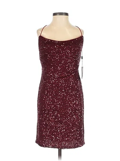 Pre-owned Mac Duggal Cocktail Dress In Burgundy