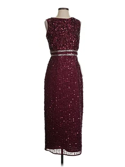 Pre-owned Mac Duggal Cocktail Dress In Burgundy