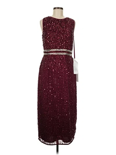 Pre-owned Mac Duggal Cocktail Dress In Burgundy