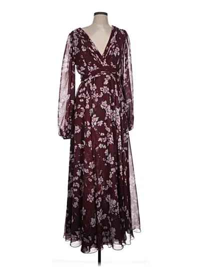 Pre-owned Mac Duggal Cocktail Dress In Burgundy