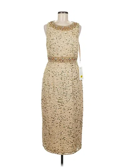 Pre-owned Mac Duggal Cocktail Dress In Gold