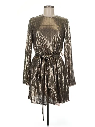 Pre-owned Mac Duggal Cocktail Dress In Gold