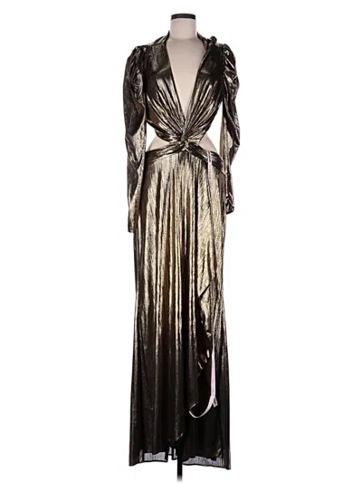 Pre-owned Mac Duggal Cocktail Dress In Gold