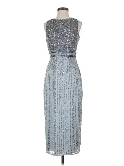 Pre-owned Mac Duggal Cocktail Dress In Gray