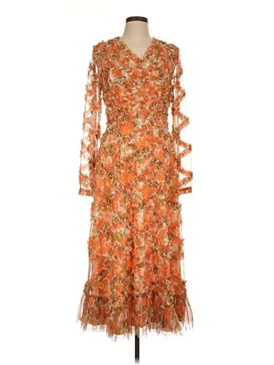 Pre-owned Mac Duggal Cocktail Dress In Orange