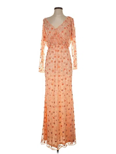 Pre-owned Mac Duggal Cocktail Dress In Orange
