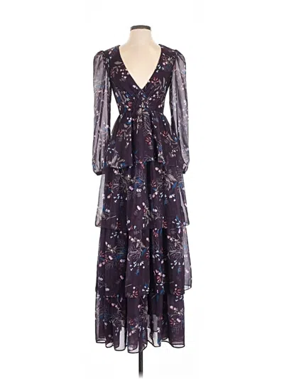 Pre-owned Mac Duggal Cocktail Dress In Purple