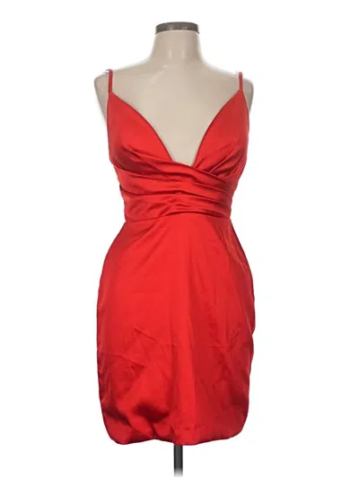 Pre-owned Mac Duggal Cocktail Dress In Red