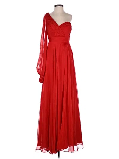 Pre-owned Mac Duggal Cocktail Dress In Red