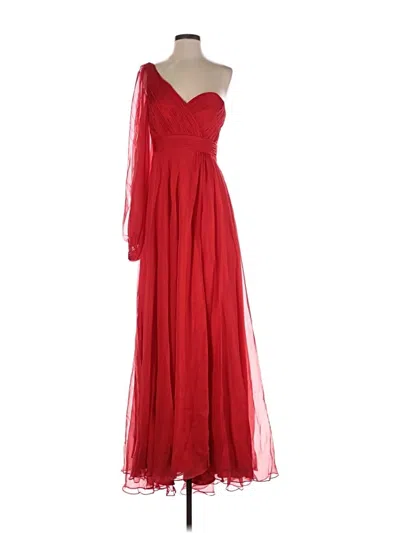 Pre-owned Mac Duggal Cocktail Dress In Red