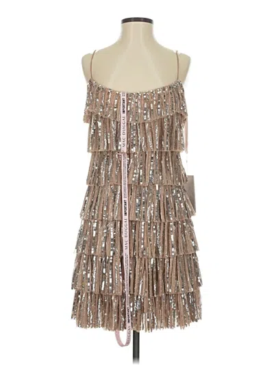 Pre-owned Mac Duggal Cocktail Dress In Silver