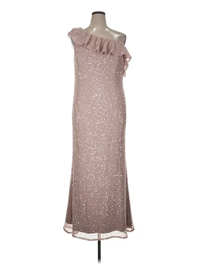 Pre-owned Mac Duggal Cocktail Dress In Silver