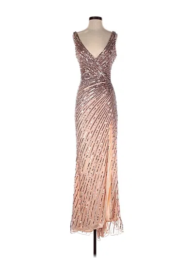 Pre-owned Mac Duggal Cocktail Dress In Silver