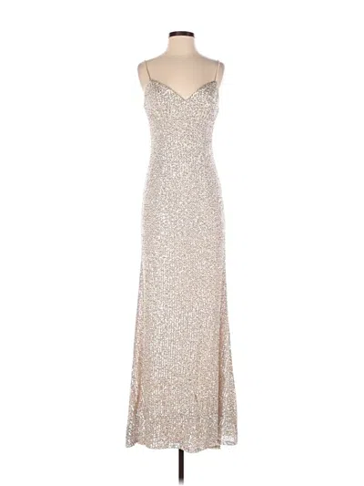 Pre-owned Mac Duggal Cocktail Dress In Silver