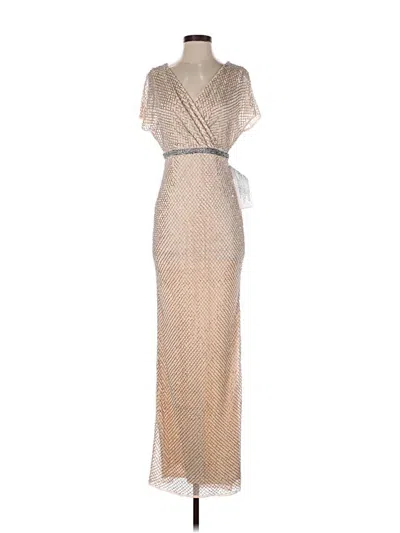 Pre-owned Mac Duggal Cocktail Dress In Silver