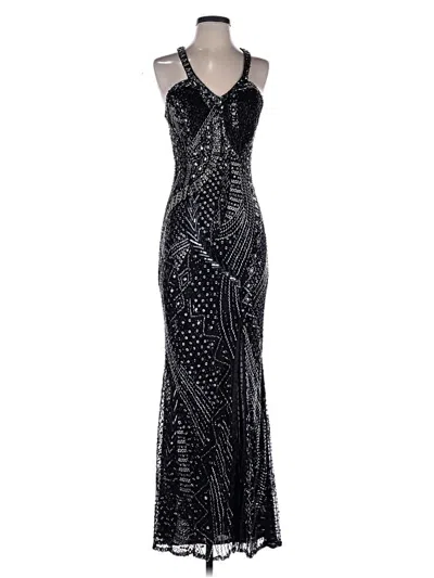 Pre-owned Mac Duggal Cocktail Dress In Silver
