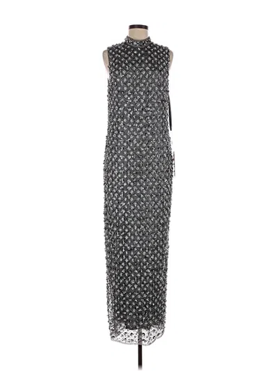 Pre-owned Mac Duggal Cocktail Dress In Silver