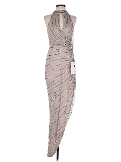 Pre-owned Mac Duggal Cocktail Dress In Silver