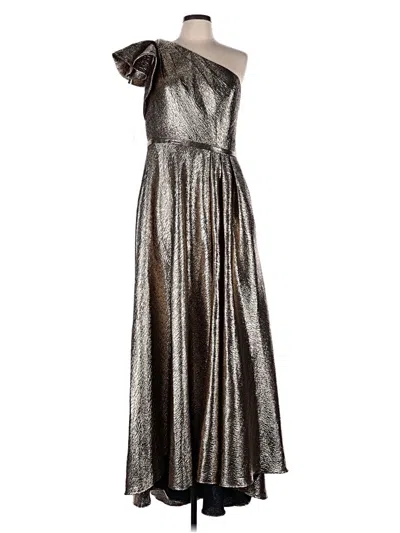 Pre-owned Mac Duggal Cocktail Dress In Silver