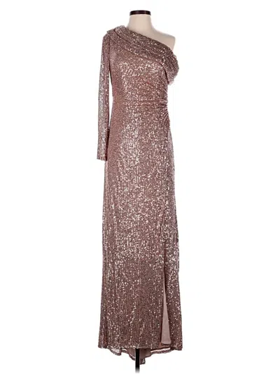 Pre-owned Mac Duggal Cocktail Dress In Silver