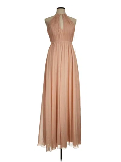 Pre-owned Mac Duggal Cocktail Dress In Tan
