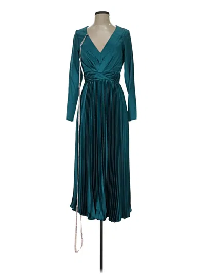 Pre-owned Mac Duggal Cocktail Dress In Teal