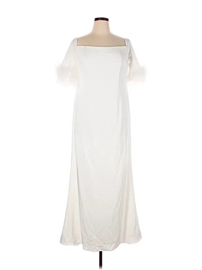 Pre-owned Mac Duggal Cocktail Dress In White